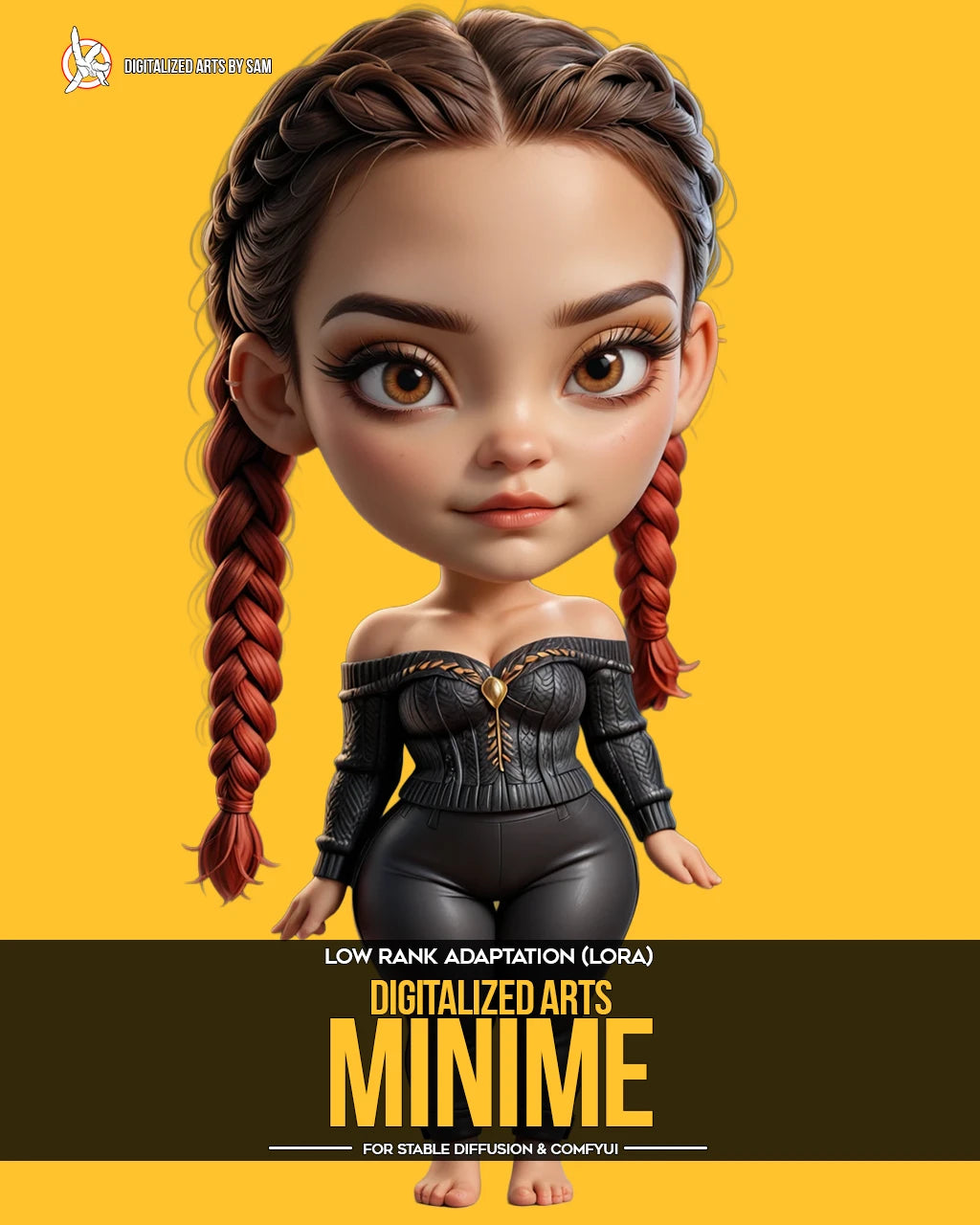 Digitalized Arts MiniMe - Professional 3D Chibi & Miniature Stylized Character LoRA Pack